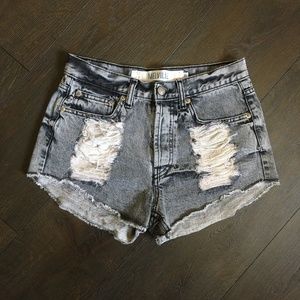 Rare! Brandy Melville Distressed High Rise Shorts